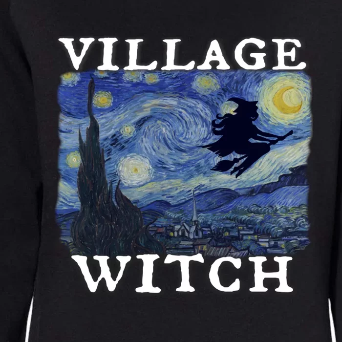 Funny Witchy Gift Village Witch Gift Van Gogh Wicca Pagan Gift Womens California Wash Sweatshirt