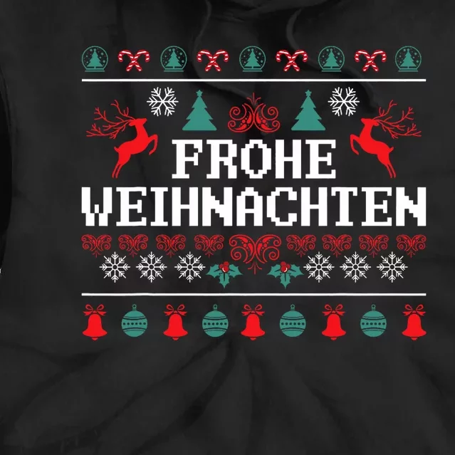 Frohe Weihnachten German Merry Christmas Holidays Germany Tie Dye Hoodie