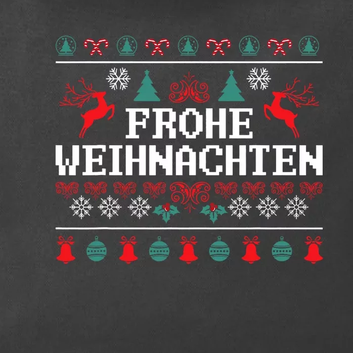 Frohe Weihnachten German Merry Christmas Holidays Germany Zip Tote Bag