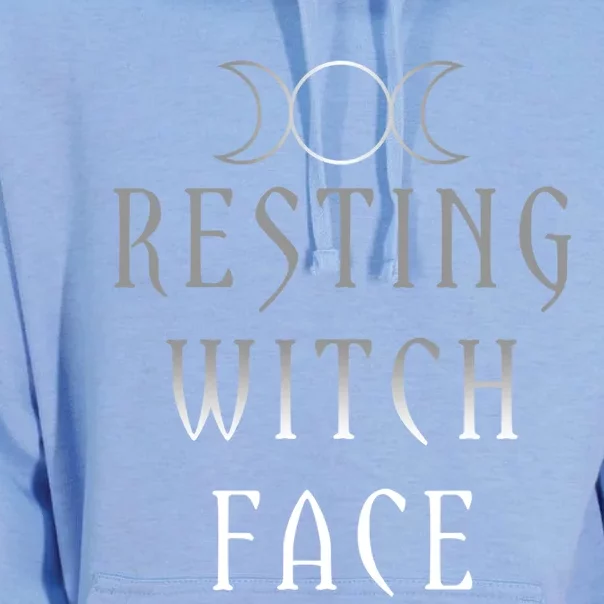 Funny Wiccan Goddess Moon Resting Witch Face Pagan Gift Unisex Surf Hoodie