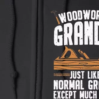 Funny Woodworking Grandpa Dad Full Zip Hoodie