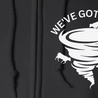 Funny WeVe Got Cows Tornado Storm Chaser Full Zip Hoodie