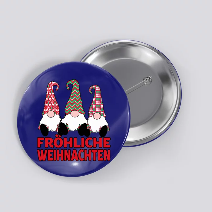 FröHliche Weihnachten Ger Christmas Nordic Gnomes Gift Button