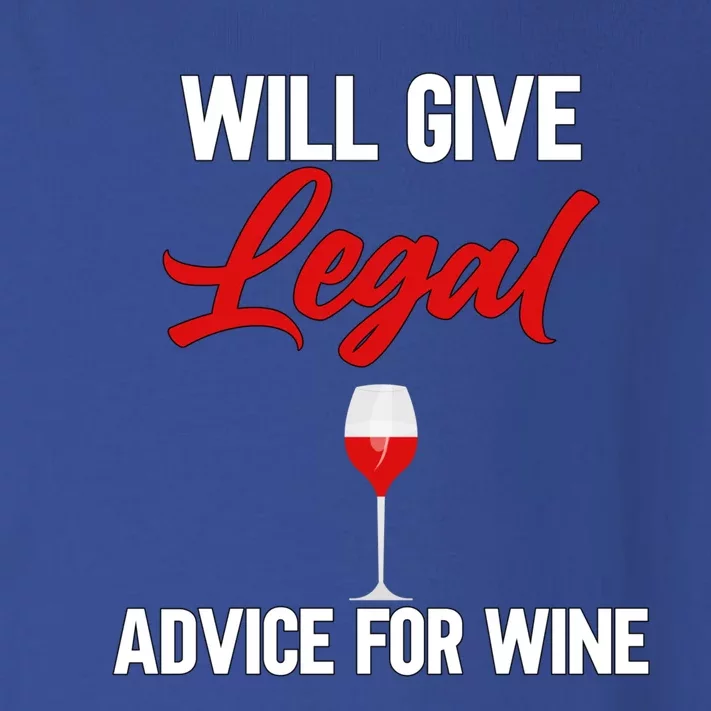 Funny Will Give Legal Advice Gift Wine Lover Lawyer Funny Gift Toddler Long Sleeve Shirt