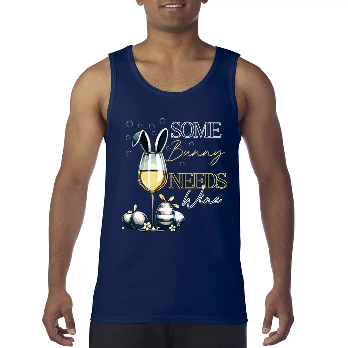 Funny Wine Glasses Bunny Drink Drinking Easter Day Vneck Tank Top