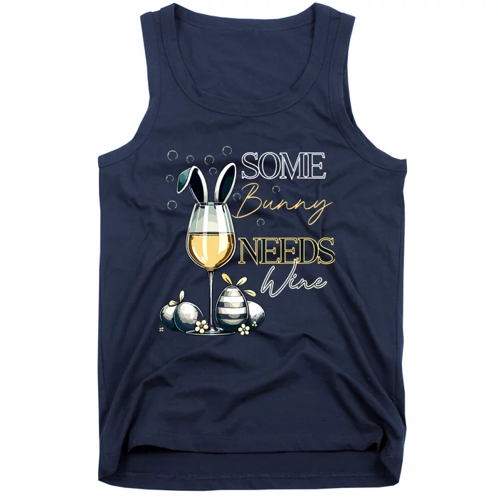 Funny Wine Glasses Bunny Drink Drinking Easter Day Vneck Tank Top