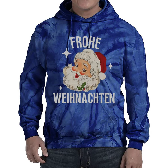 Frohe Weihnachten German Merry Christmas Tie Dye Hoodie