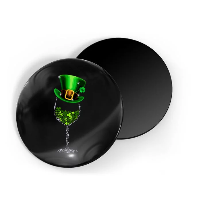 Funny Wine Glass Shamrock Irish Wine Lover St Patricks Day Magnet