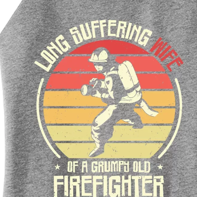 Firefighting Wife Grumpy Old Firefighter Fire Fire Cute Gift Women’s Perfect Tri Rocker Tank