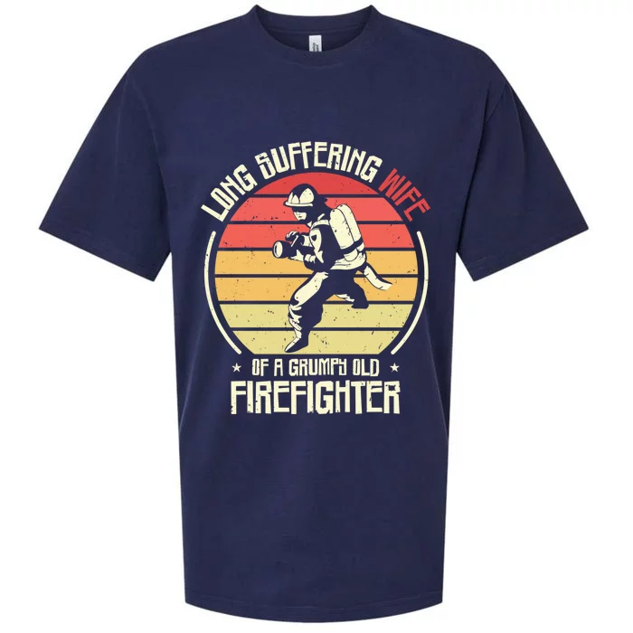 Firefighting Wife Grumpy Old Firefighter Fire Fire Cute Gift Sueded Cloud Jersey T-Shirt