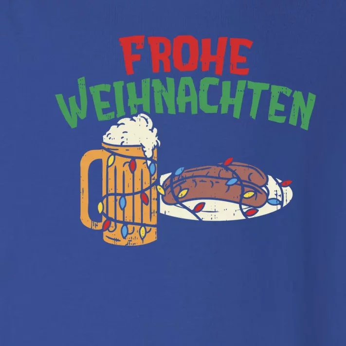 Frohe Weihnachten Gery Christmas Beer Bratwurst Gift Toddler Long Sleeve Shirt