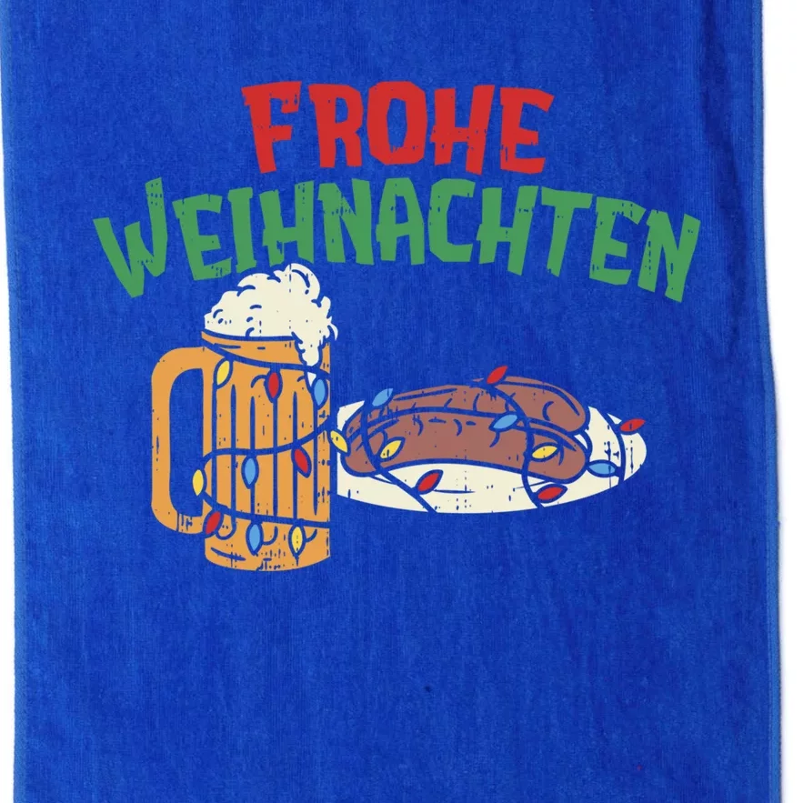 Frohe Weihnachten Gery Christmas Beer Bratwurst Gift Platinum Collection Golf Towel