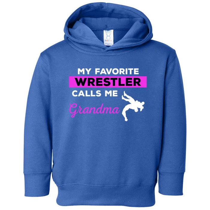 Funny Wrestling Grandma Gift Toddler Hoodie