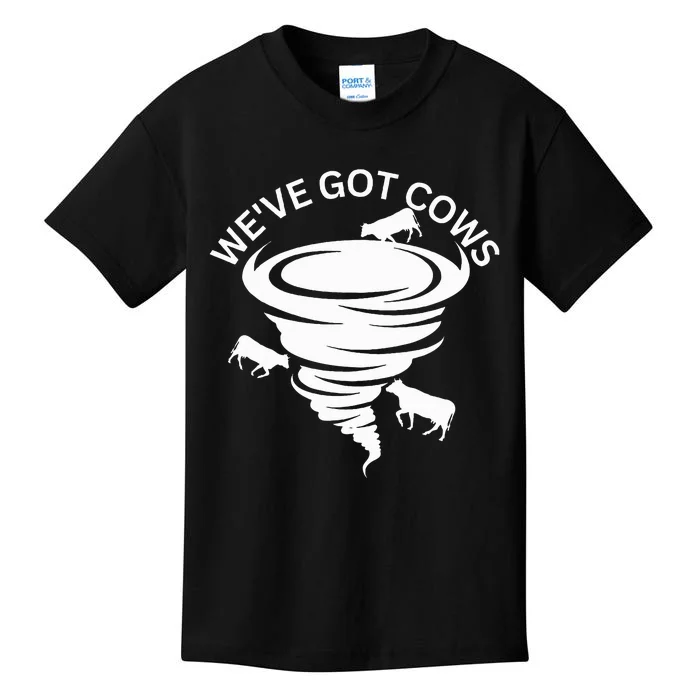 Funny WeVe Got Cows Tornado Storm Chaser Kids T-Shirt