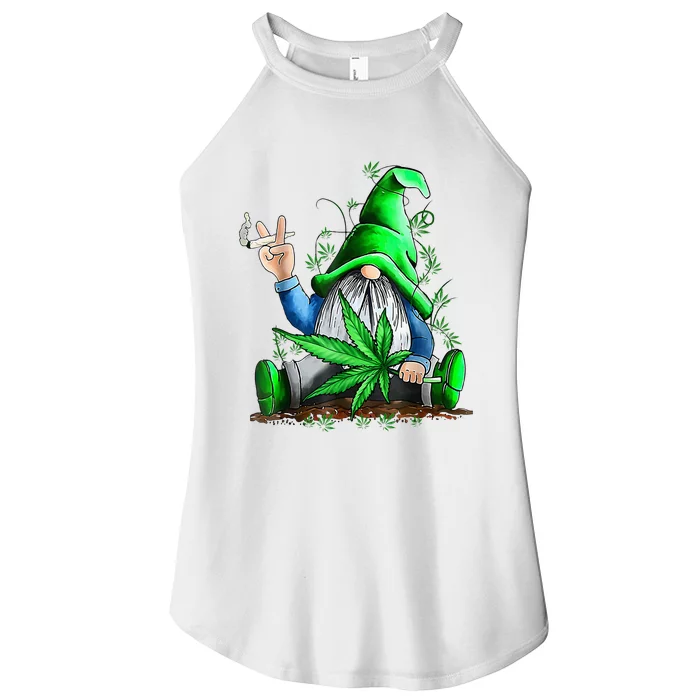 Funny Weed Gnome Cannabis Marijuana Women’s Perfect Tri Rocker Tank