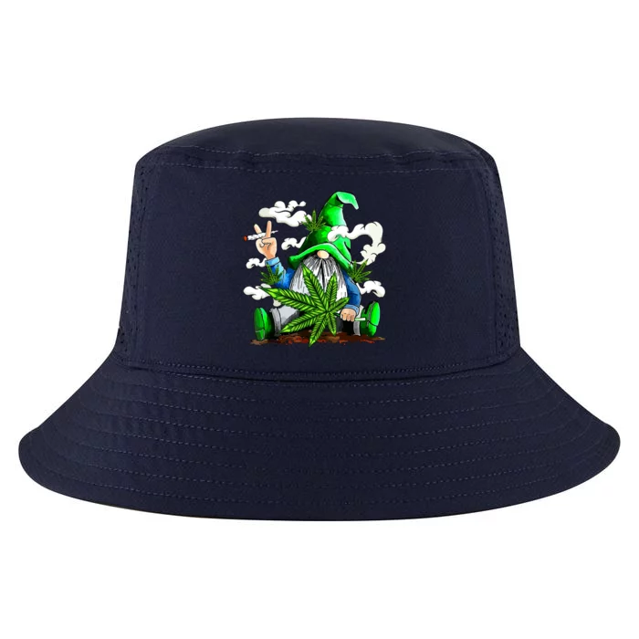 Funny Weed Gnome Marijuana Pot Leaf 420 St Patricks Day Cool Comfort Performance Bucket Hat