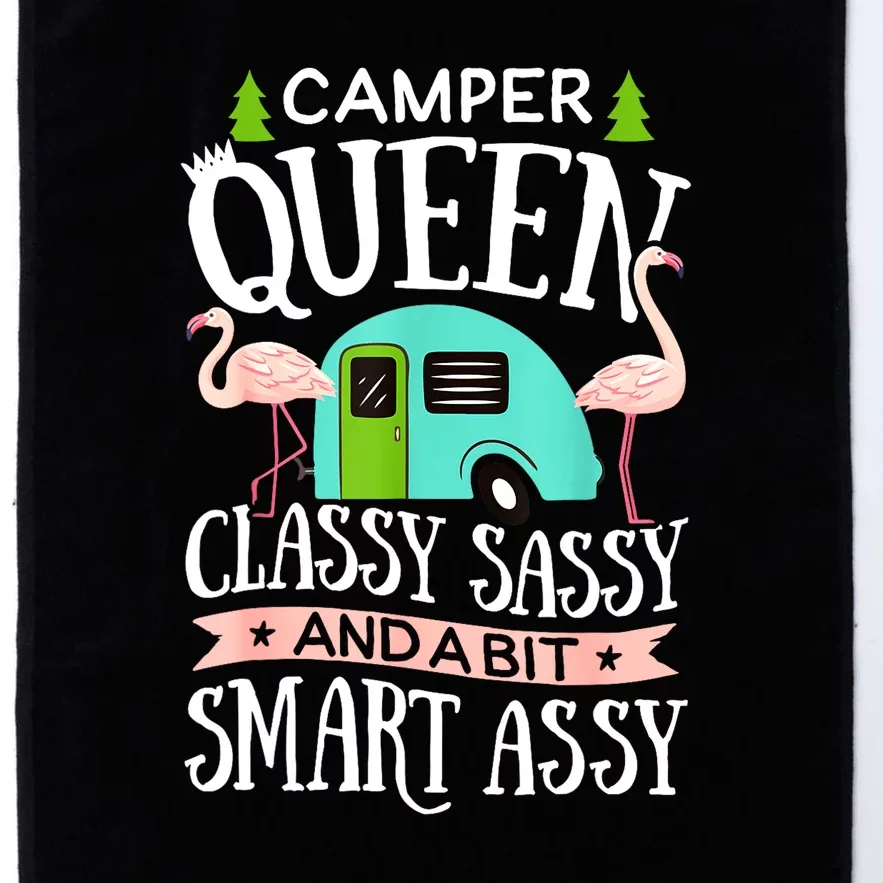 Funny Women Girl Camping Rv Camper Queen Classy Sassy Smart Gift Platinum Collection Golf Towel