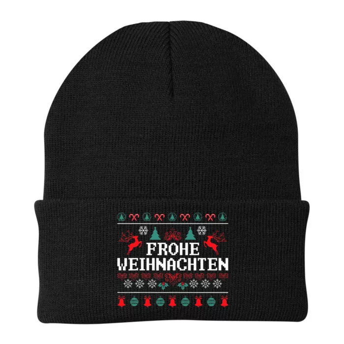 Frohe Weihnachten German Merry Christmas Holidays Germany Knit Cap Winter Beanie