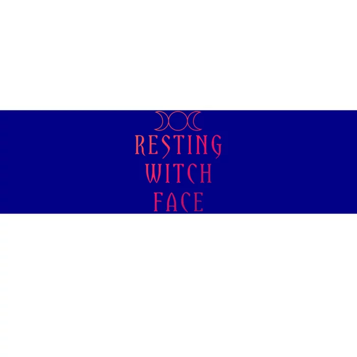 Funny Wiccan Goddess Moon Resting Witch Face Pagan Gift Bumper Sticker