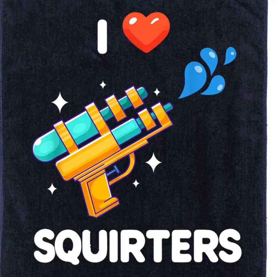 Funny Water Gun I Heart Squirters Funny I Love Squirters Platinum Collection Golf Towel