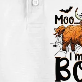 Funny Witch Highland Cow Halloween Costume Moo I Mean Boo Sweat Dry Zone Grid Performance Polo