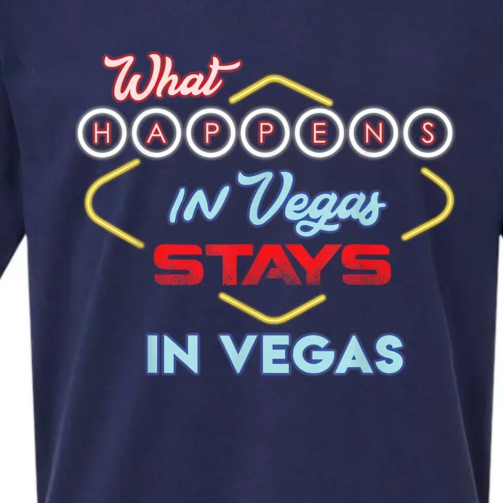 Funny What Happens In Vegas Stays In Vegas Gift Sueded Cloud Jersey T-Shirt