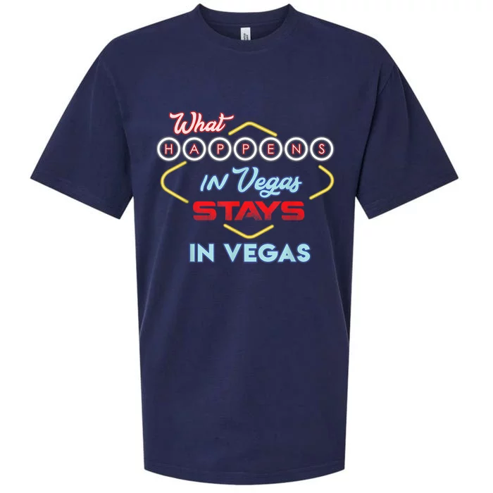 Funny What Happens In Vegas Stays In Vegas Gift Sueded Cloud Jersey T-Shirt