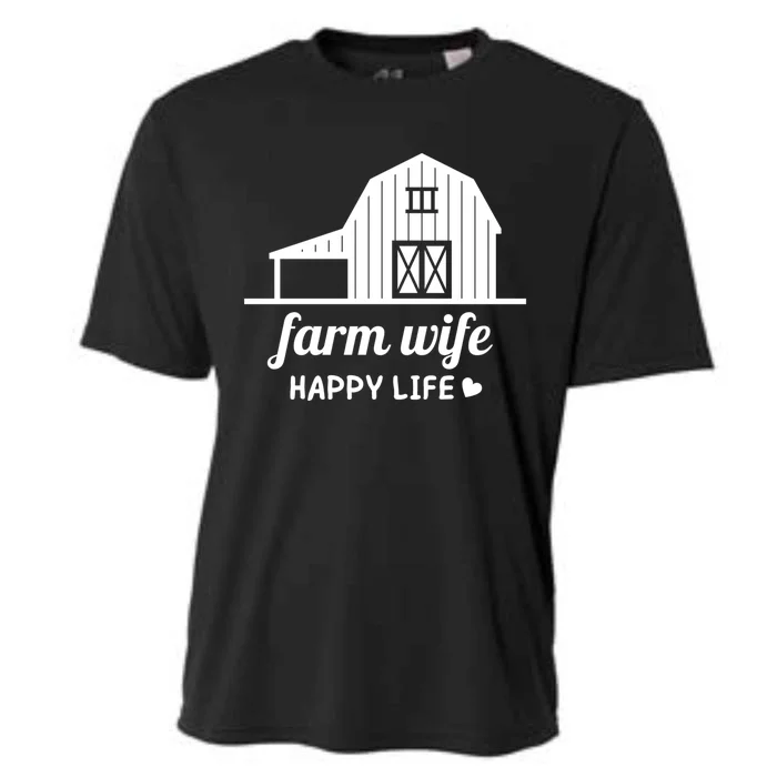 Farm Wife Happy Life Barn For Farmers And Farm Gift Cooling Performance Crew T-Shirt