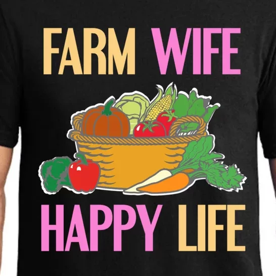 Farm Wife Happy Life Cool Awesome Retro Meaningful Gift Present Gift Cute Gift Pajama Set