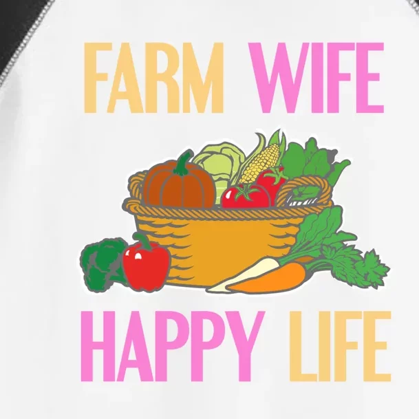 Farm Wife Happy Life Cool Awesome Retro Meaningful Gift Present Gift Cute Gift Toddler Fine Jersey T-Shirt