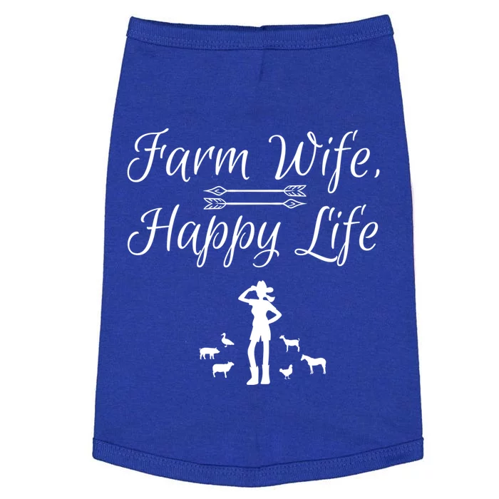 Farm Wife Happy Life Gift Doggie Tank