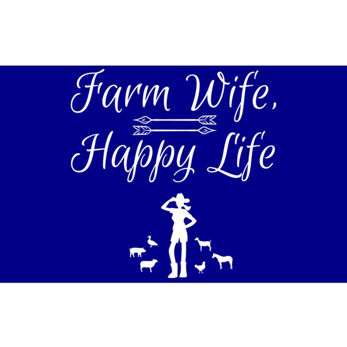 Farm Wife Happy Life Gift Bumper Sticker