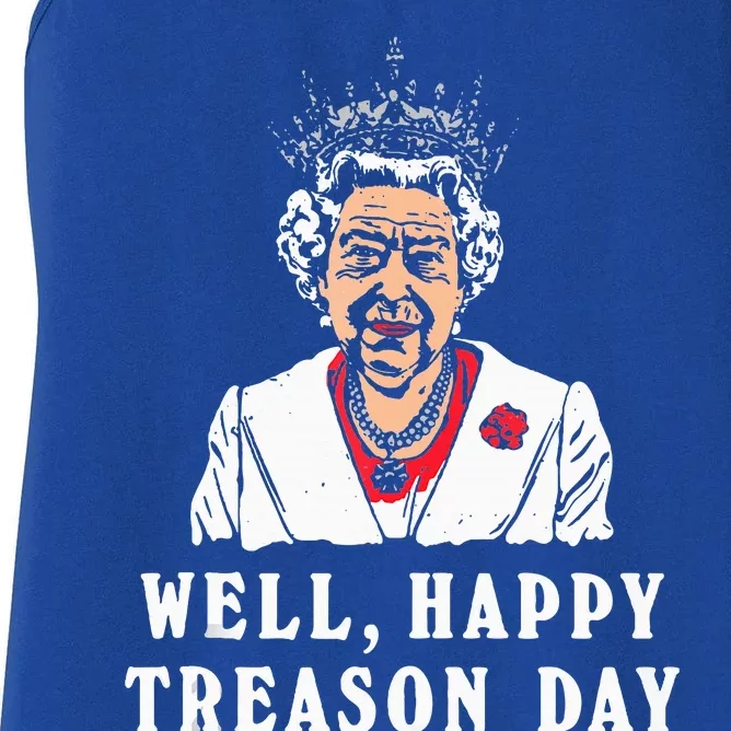 Funny Well Happy Treason Day Women's Racerback Tank