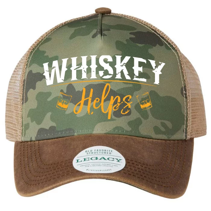 Funny Whiskey Helps Legacy Tie Dye Trucker Hat