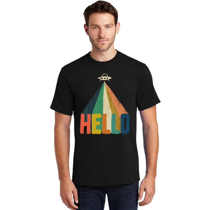 Funny Word Hello Abstract Graphic Tall T-Shirt