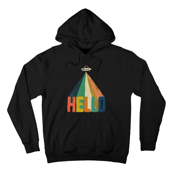 Funny Word Hello Abstract Graphic Tall Hoodie