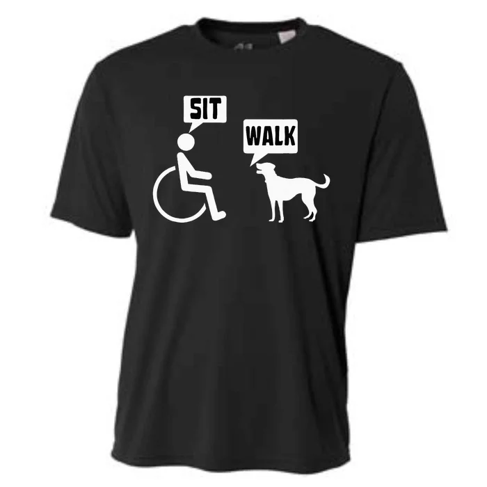 Funny Wheelchair Humor Joke For A Disability In A Wheelchair Cooling Performance Crew T-Shirt