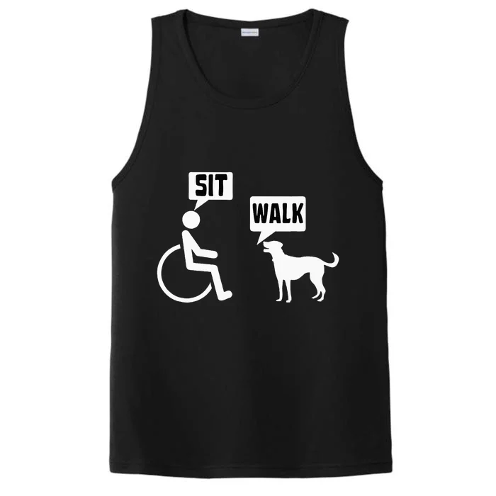 Funny Wheelchair Humor Joke For A Disability In A Wheelchair Performance Tank