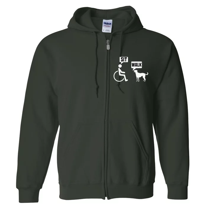 Funny Wheelchair Humor Joke For A Disability In A Wheelchair Full Zip Hoodie