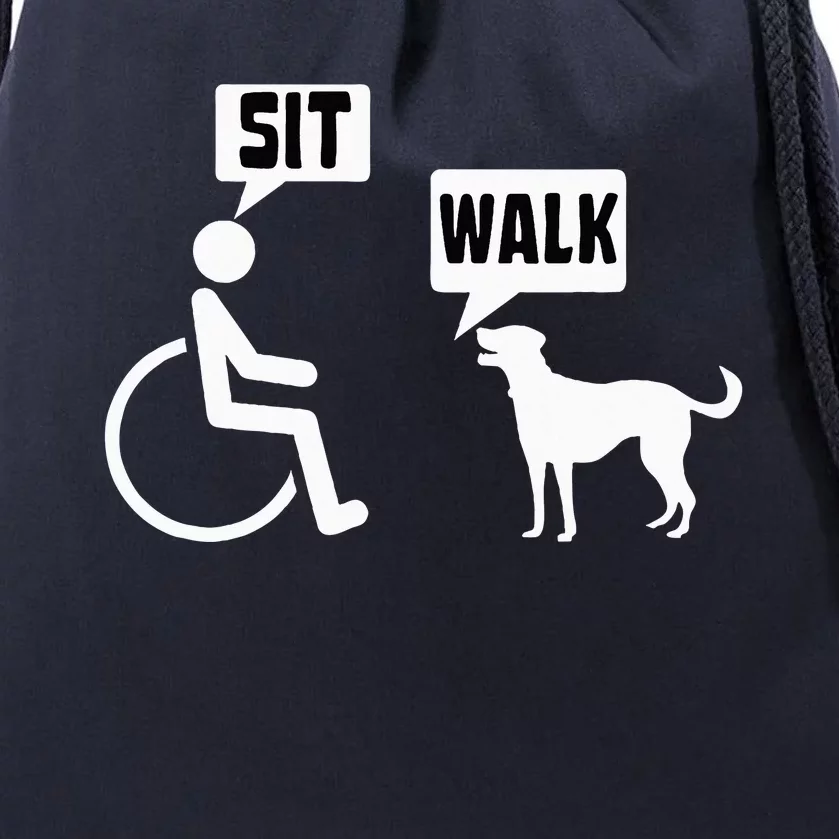 Funny Wheelchair Humor Joke For A Disability In A Wheelchair Drawstring Bag