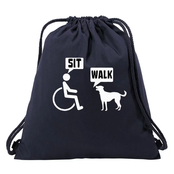 Funny Wheelchair Humor Joke For A Disability In A Wheelchair Drawstring Bag