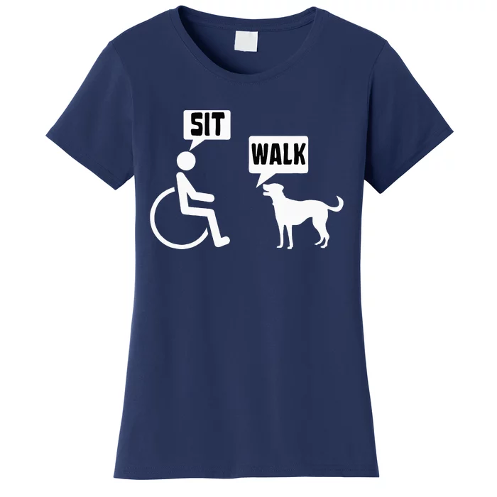 Funny Wheelchair Humor Joke For A Disability In A Wheelchair Women's T-Shirt