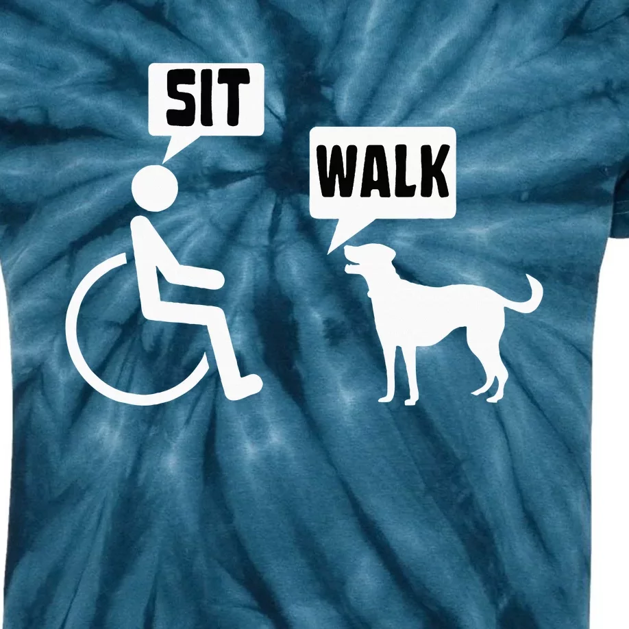 Funny Wheelchair Humor Joke For A Disability In A Wheelchair Kids Tie-Dye T-Shirt