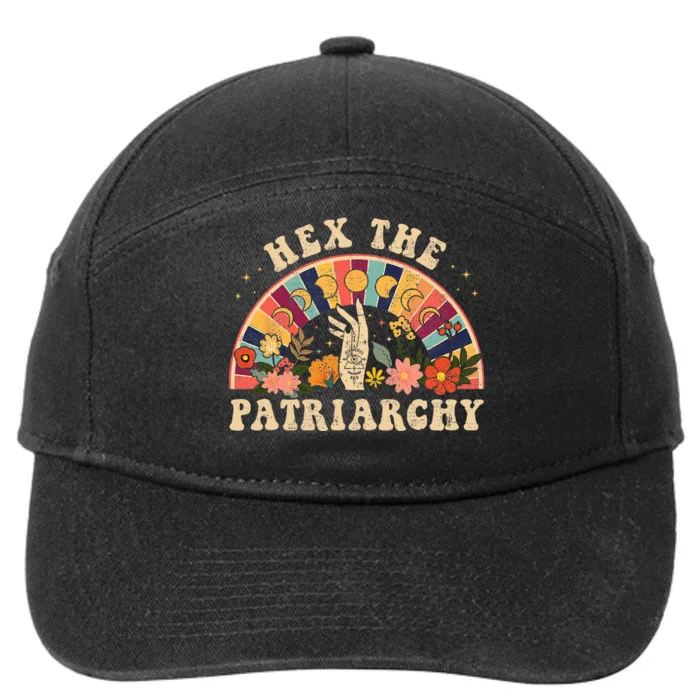 Feminist Witch Hex The Patriarchy Halloween Witch Vibes 7-Panel Snapback Hat