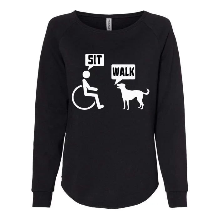 Funny Wheelchair Humor Joke For A Disability In A Wheelchair Womens California Wash Sweatshirt