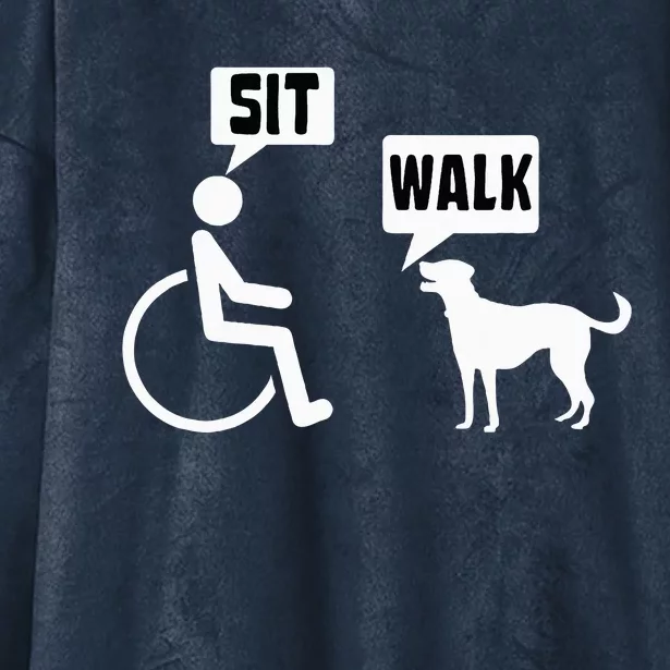 Funny Wheelchair Humor Joke For A Disability In A Wheelchair Hooded Wearable Blanket