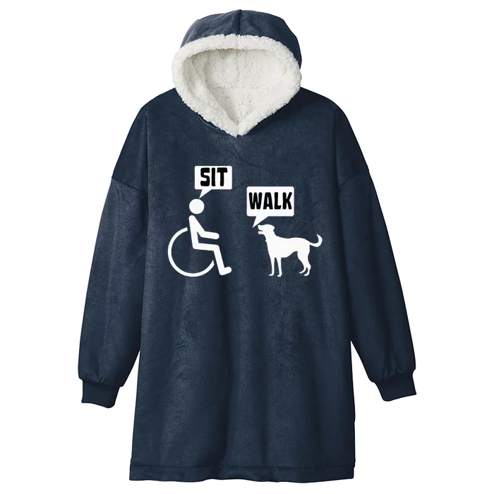 Funny Wheelchair Humor Joke For A Disability In A Wheelchair Hooded Wearable Blanket