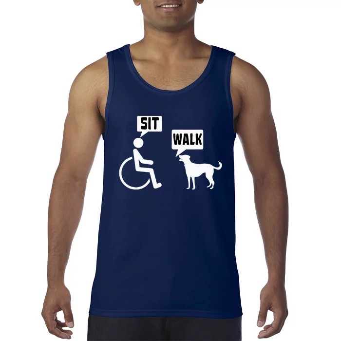 Funny Wheelchair Humor Joke For A Disability In A Wheelchair Tank Top