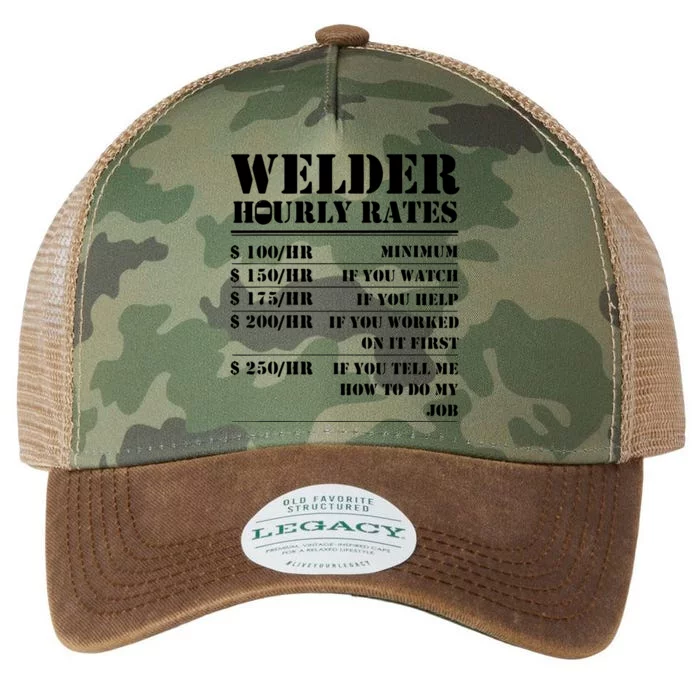 Funny Welder Hourly Rate For Welders Legacy Tie Dye Trucker Hat