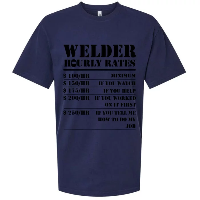 Funny Welder Hourly Rate For Welders Sueded Cloud Jersey T-Shirt